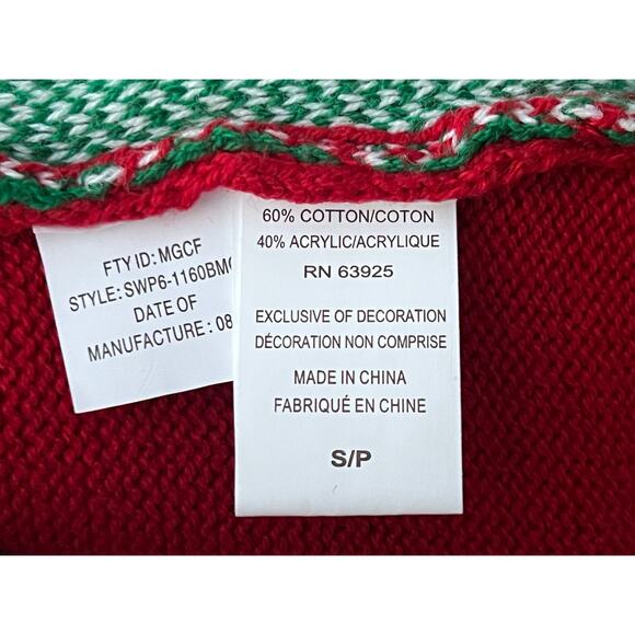 Rudolph Reindeer Ugly Christmas Sweater Peppermint Size S Unisex - Picture 6 of 6